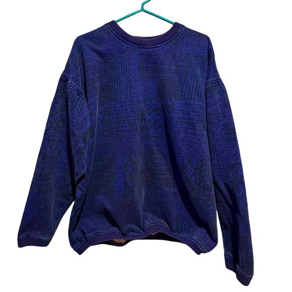 Vintage SPOT SPORT European Beach Blue Pullover XL Sweater Surf Skate USA 90's - Picture 1 of 9